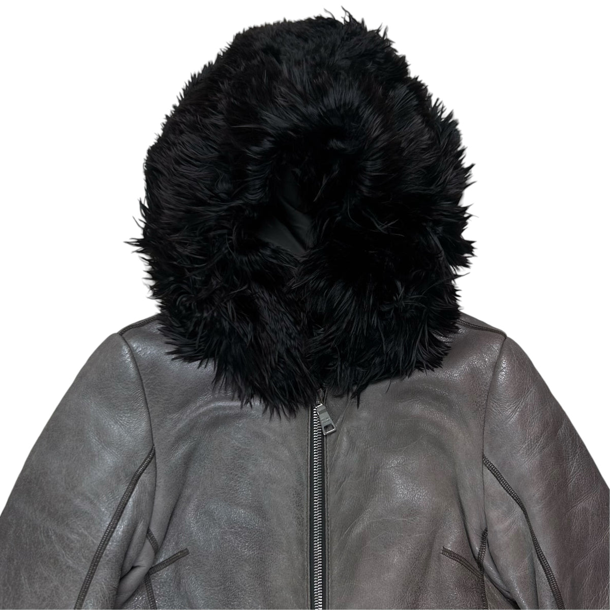 Prada Alpaca Fur Hood Shearling Coat - AW08