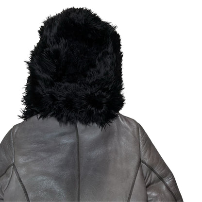Prada Alpaca Fur Hood Shearling Coat - AW08