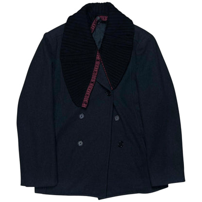 Dirk Bikkembergs Scarfed Caban Wool Jacket