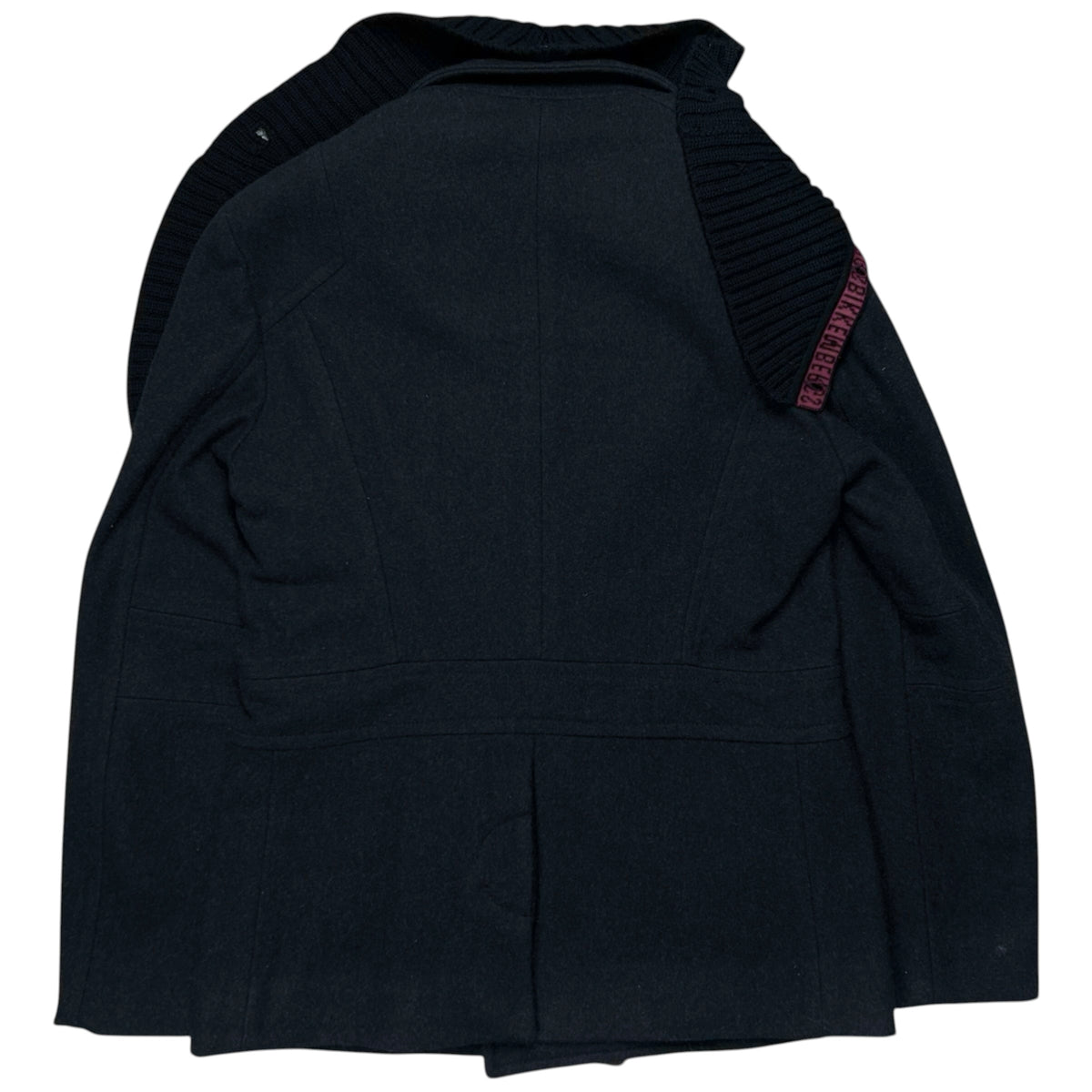 Dirk Bikkembergs Scarfed Caban Wool Jacket