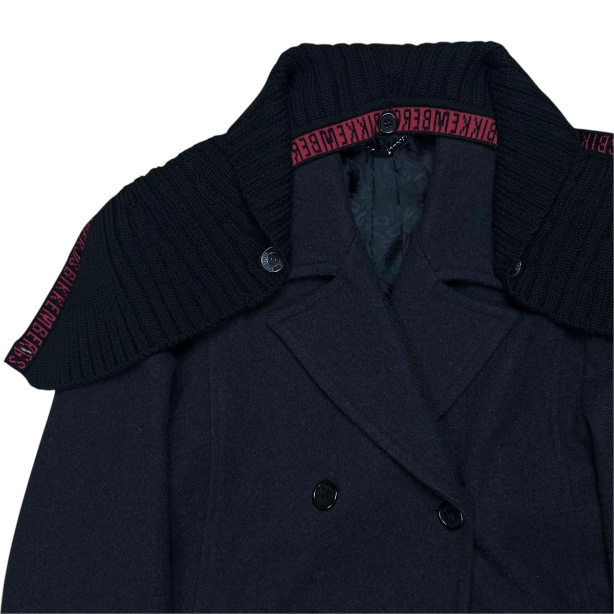 Dirk Bikkembergs Scarfed Caban Wool Jacket