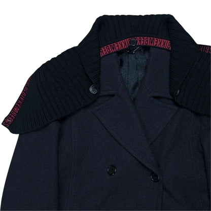 Dirk Bikkembergs Scarfed Caban Wool Jacket