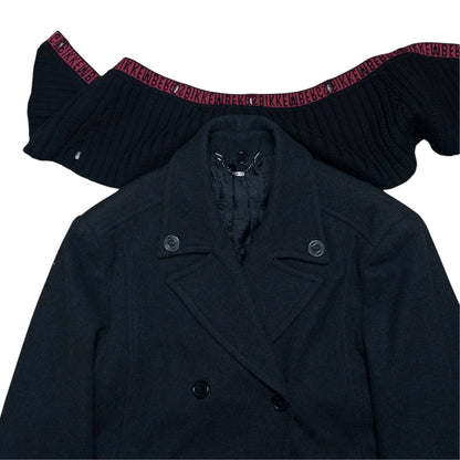 Dirk Bikkembergs Scarfed Caban Wool Jacket