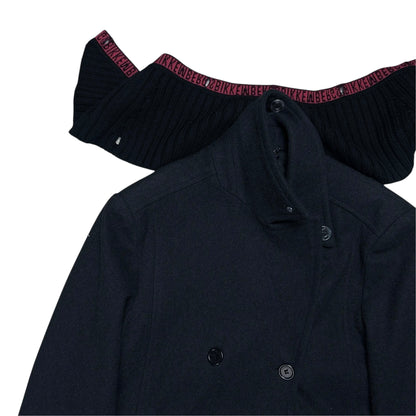 Dirk Bikkembergs Scarfed Caban Wool Jacket