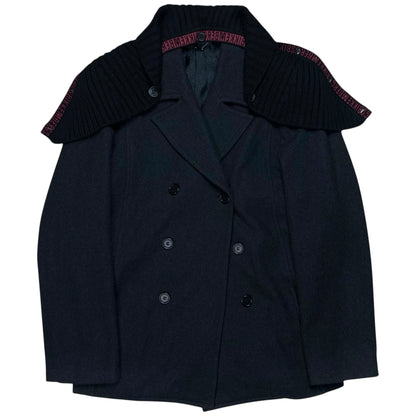 Dirk Bikkembergs Scarfed Caban Wool Jacket