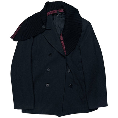 Dirk Bikkembergs Scarfed Caban Wool Jacket