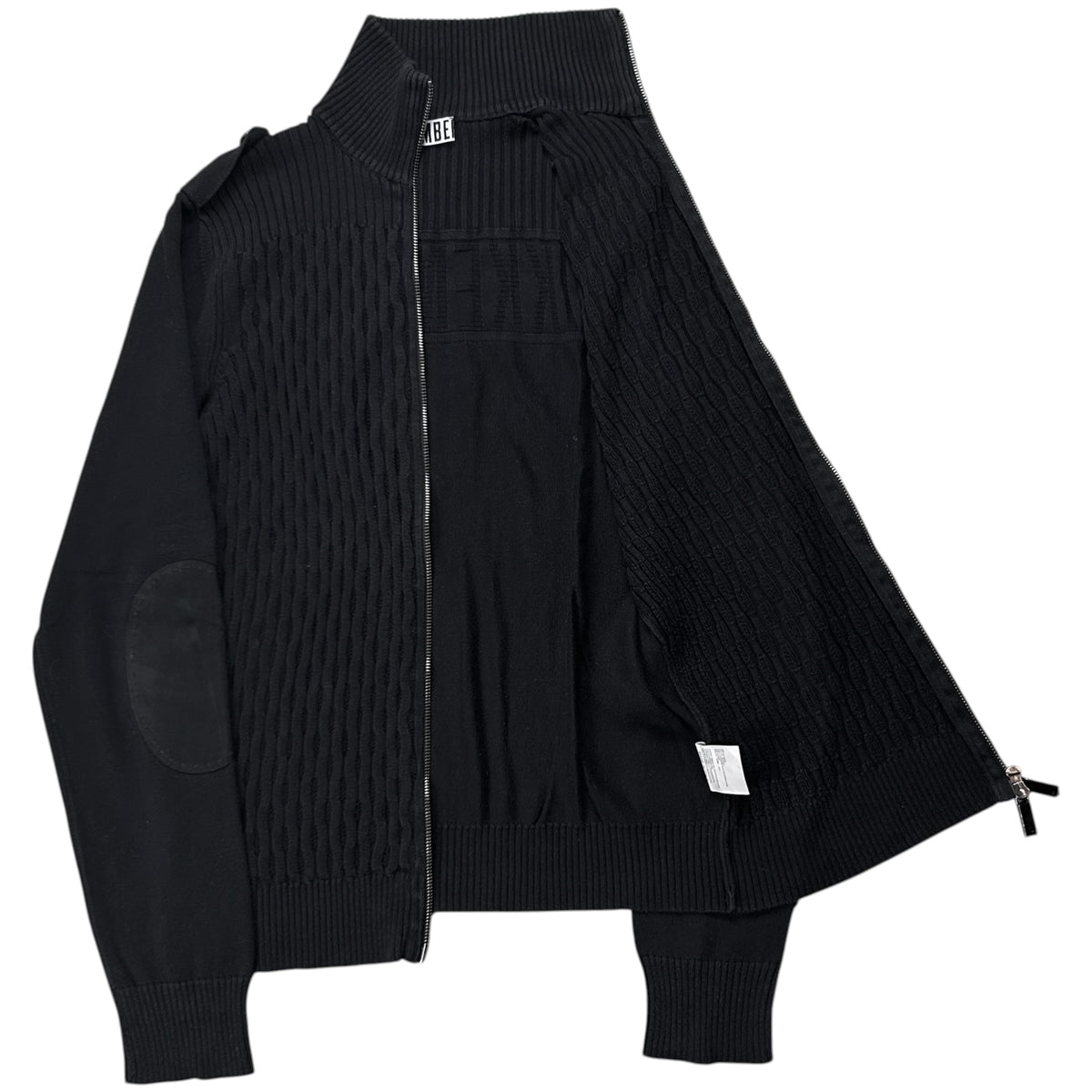 Dirk Bikkembergs Textured Military Zip Knit Sweater - SS08