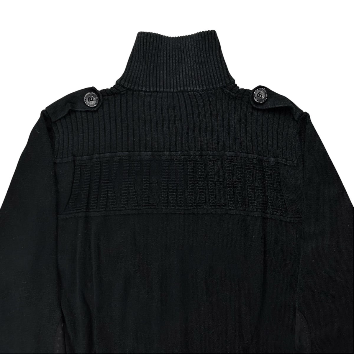 Dirk Bikkembergs Textured Military Zip Knit Sweater - SS08