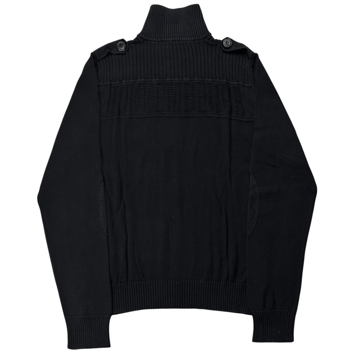 Dirk Bikkembergs Textured Military Zip Knit Sweater - SS08