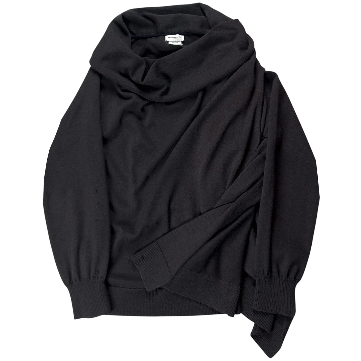 Dries Van Noten Layered Wrap Around Drape Sweater