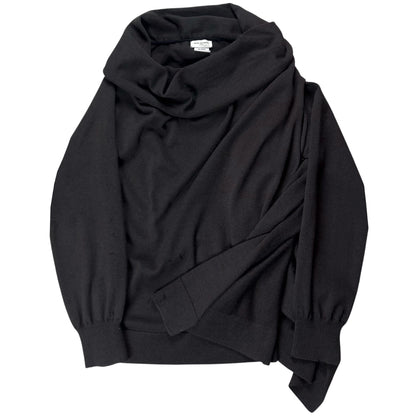Dries Van Noten Layered Wrap Around Drape Sweater