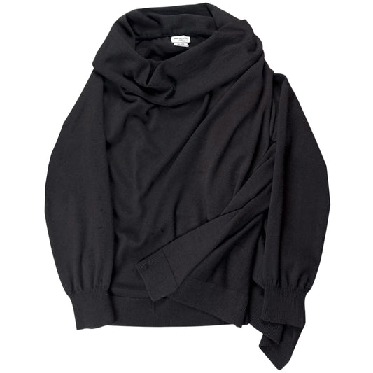 Dries Van Noten Layered Wrap Around Drape Sweater