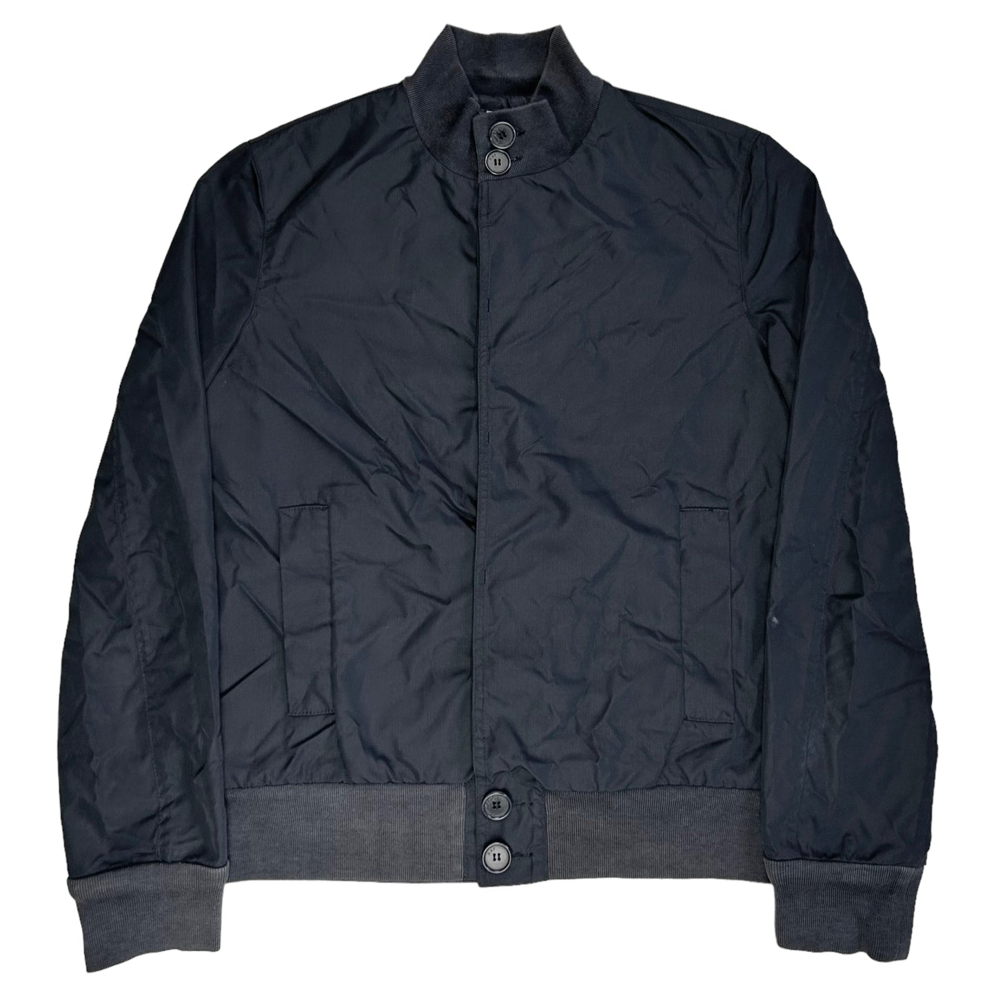 Raf by Raf Simons Cropped Button Bomber Jacket