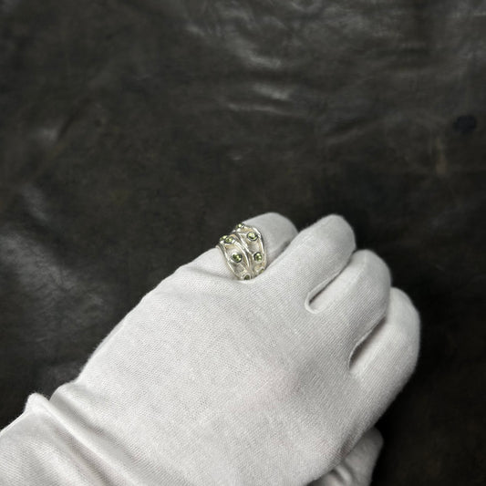 Braided Peridot Stones Ring