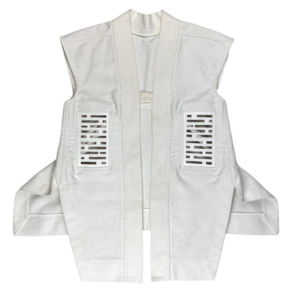 Rick Owens Vicsious Laser Cut Leather Patch Vest - SS14