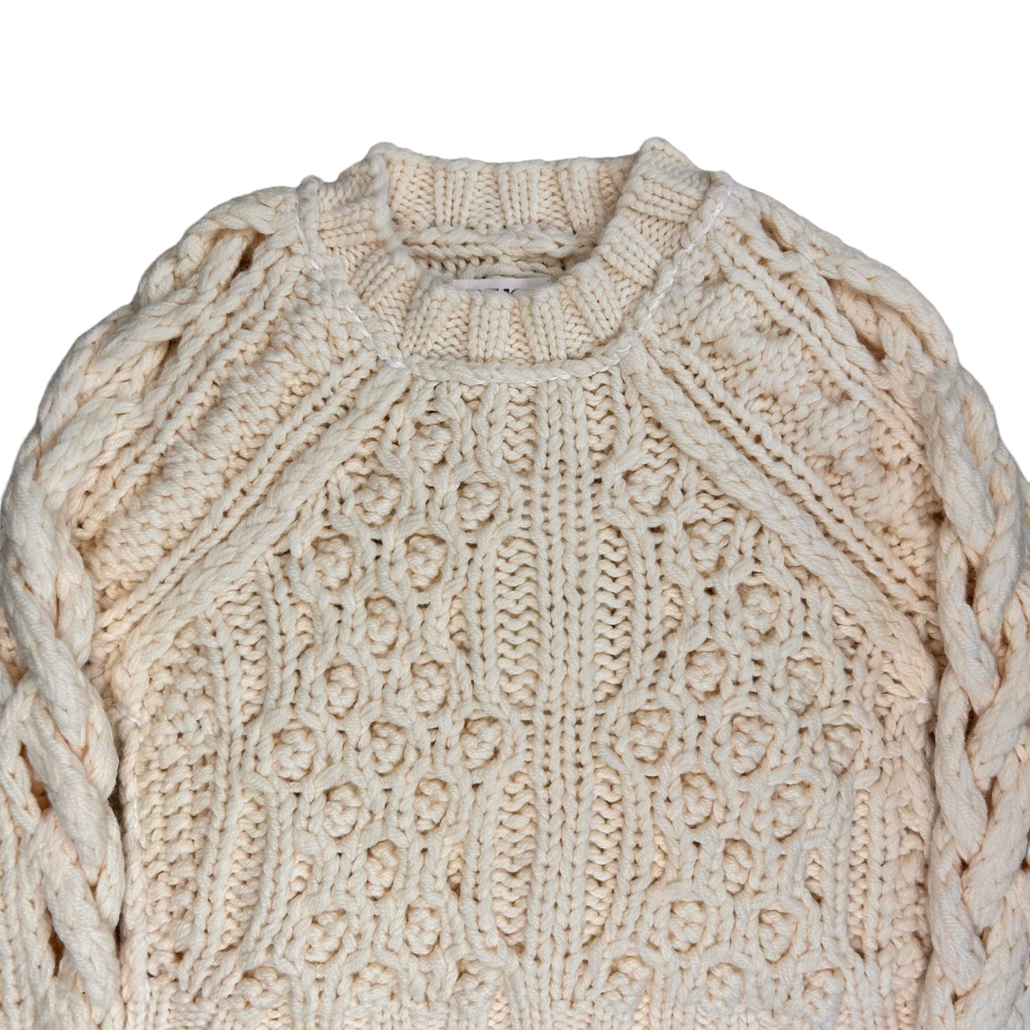 MM6 Maison Margiela Chunky Destroyed Cable Knit Sweater - AW21