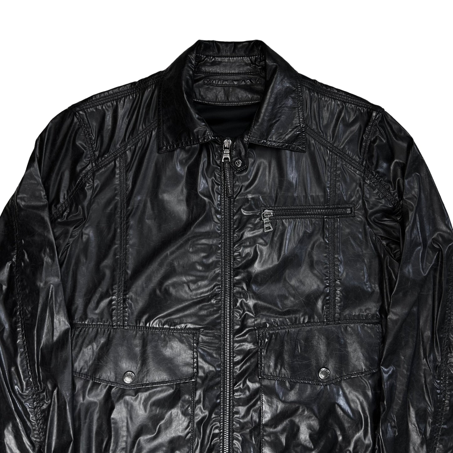 Prada Glossy Moto Work Jacket