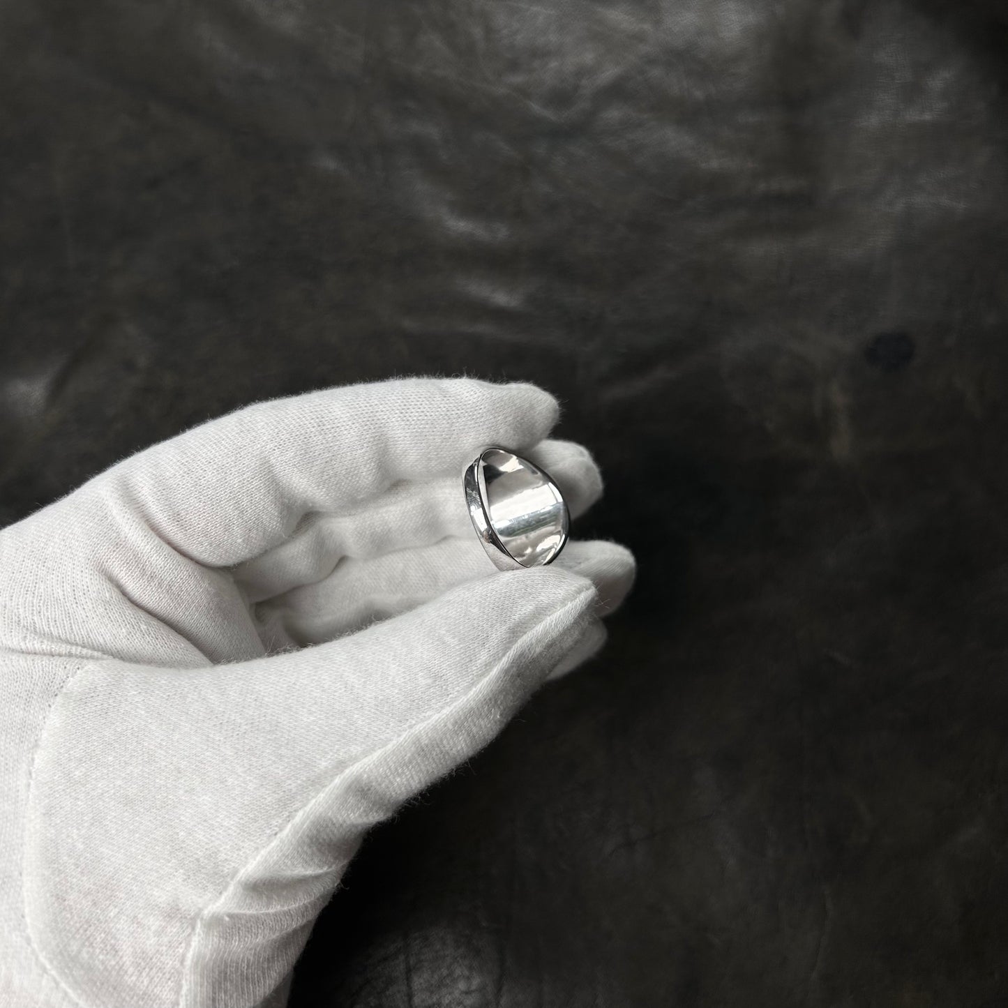 Clean Lapis Stone Signet Ring