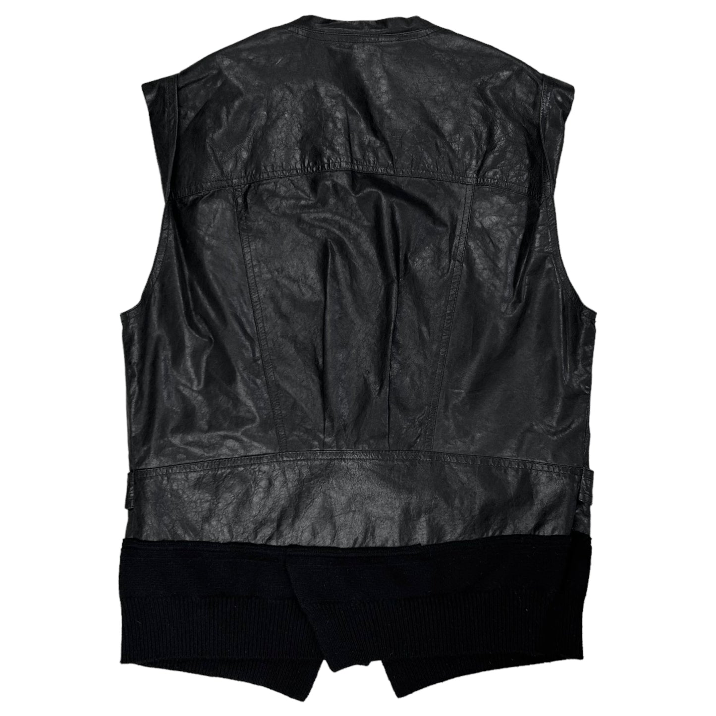 Haider Ackermann Belted Leather Multi Zip Biker Vest