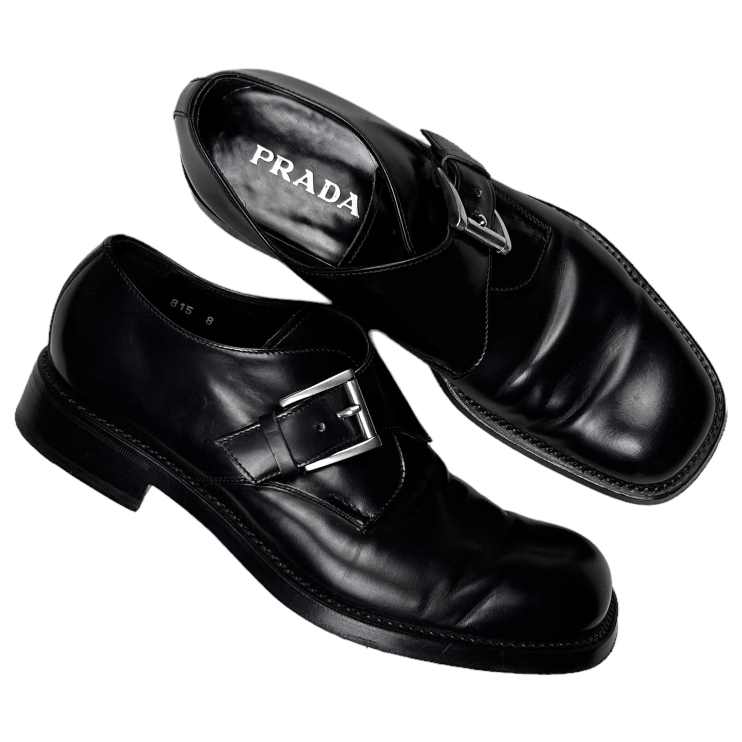 Prada Classic Monk Strap Buckle Derbies