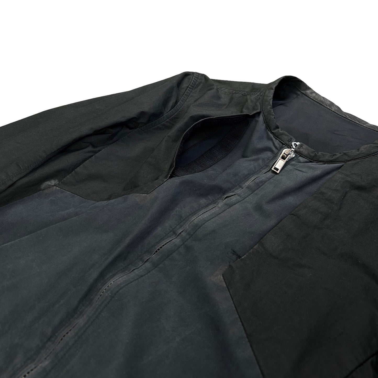 Rick Owens Bi-Color Velcro Panel Bomber Jacket - AW11