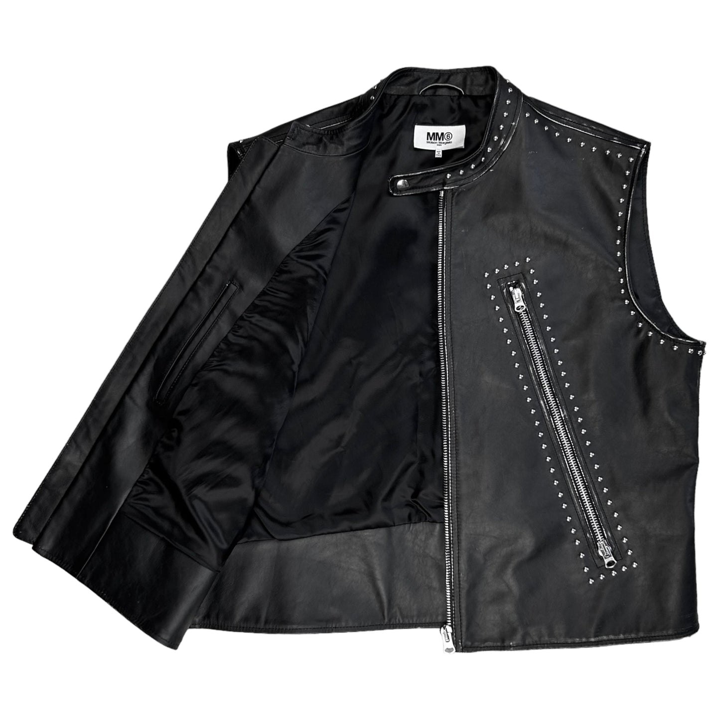 Maison Margiela MM6 Studded Leather Vest - AW22