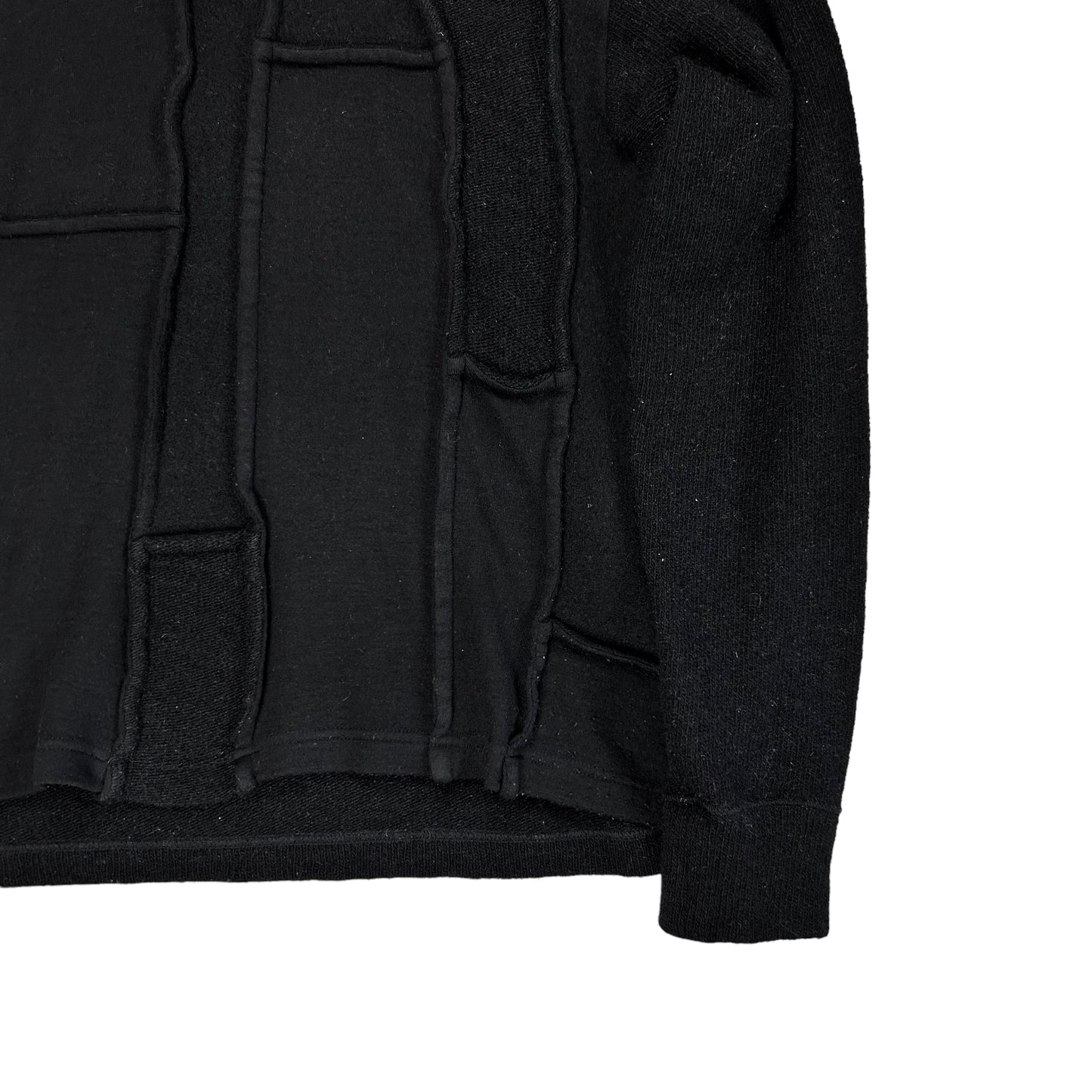 Comme Des Garcons Homme Cropped Patchwork Knit Sweater - AW06