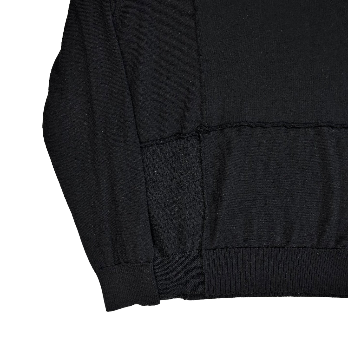 Comme Des Garcons Homme Patchwork V-Neck Wool Sweater - AW06