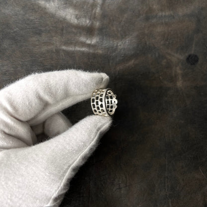 Perforated Triple Azunite Stone Ring