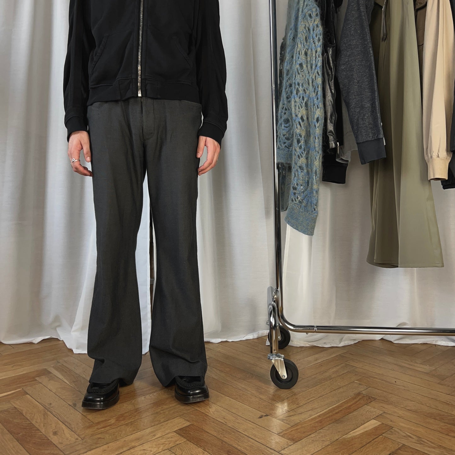 Masion Martin Margiela Flared Waist Tab Trousers