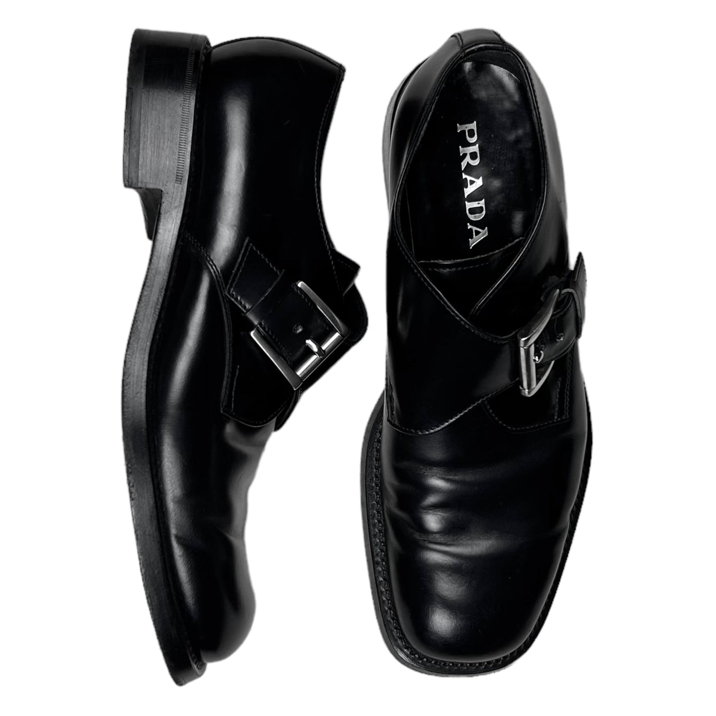 Prada Classic Monk Strap Buckle Derbies