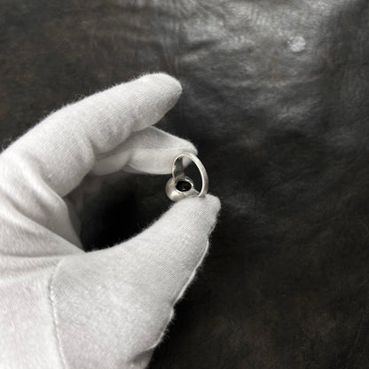 Off Centered Gamet Stone Ring