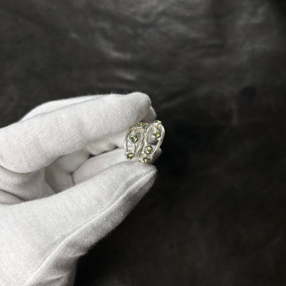 Braided Peridot Stones Ring