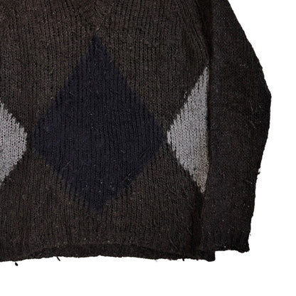 Maison Martin Margiela Argyle Grunge Knit Sweater - AW08