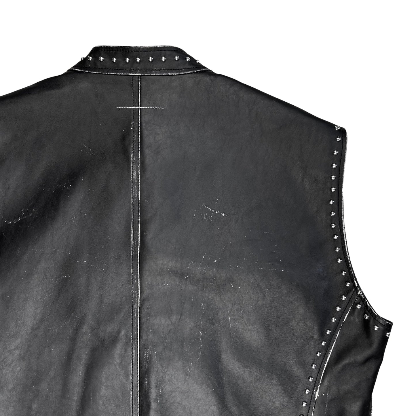 Maison Margiela MM6 Studded Leather Vest - AW22