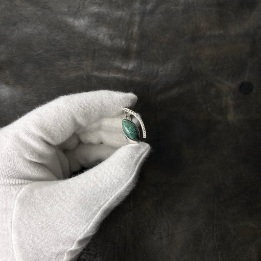 Crescent Malachite Stone Ring