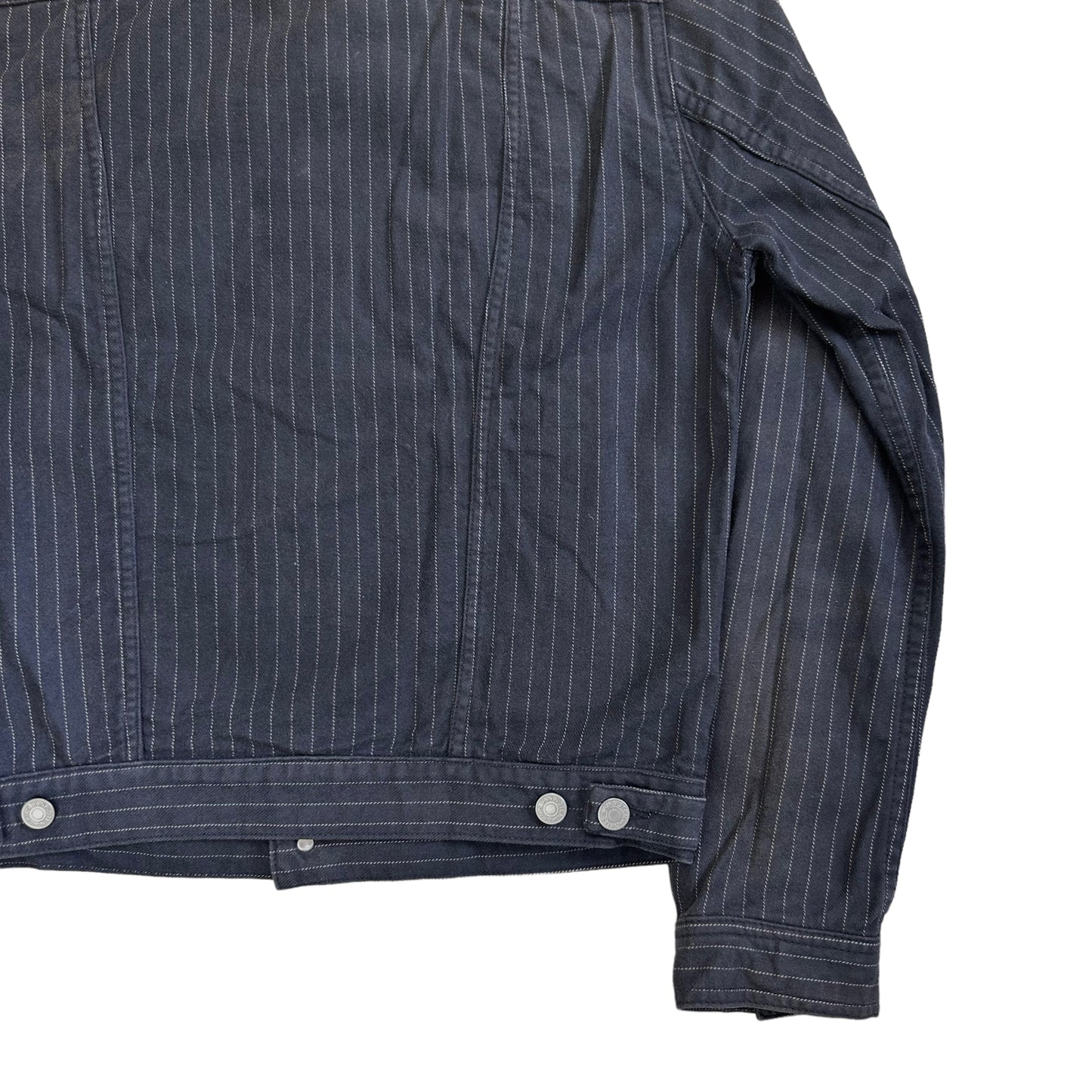 Dries Van Noten Pinstripe Trucker Jacket