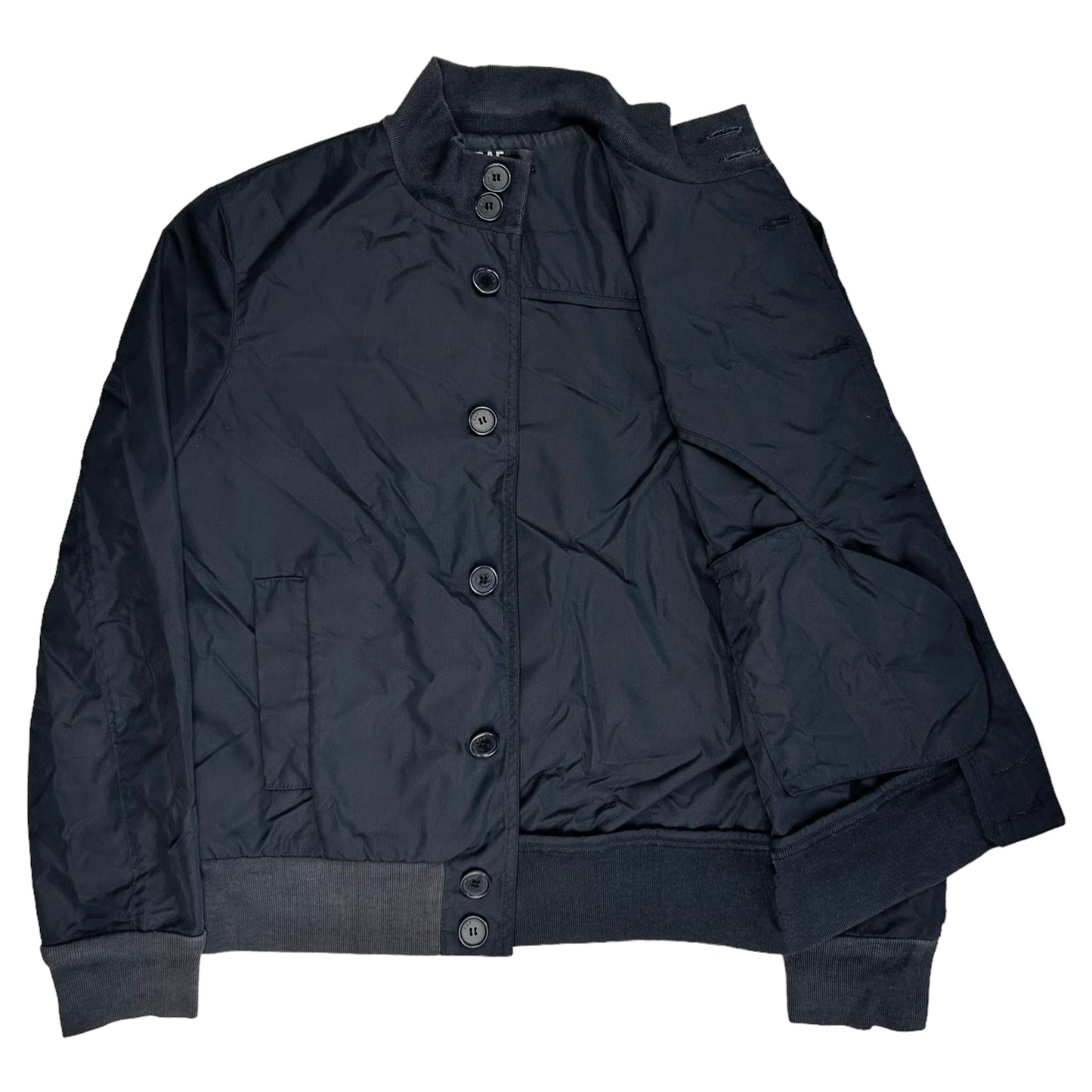 Raf by Raf Simons Cropped Button Bomber Jacket