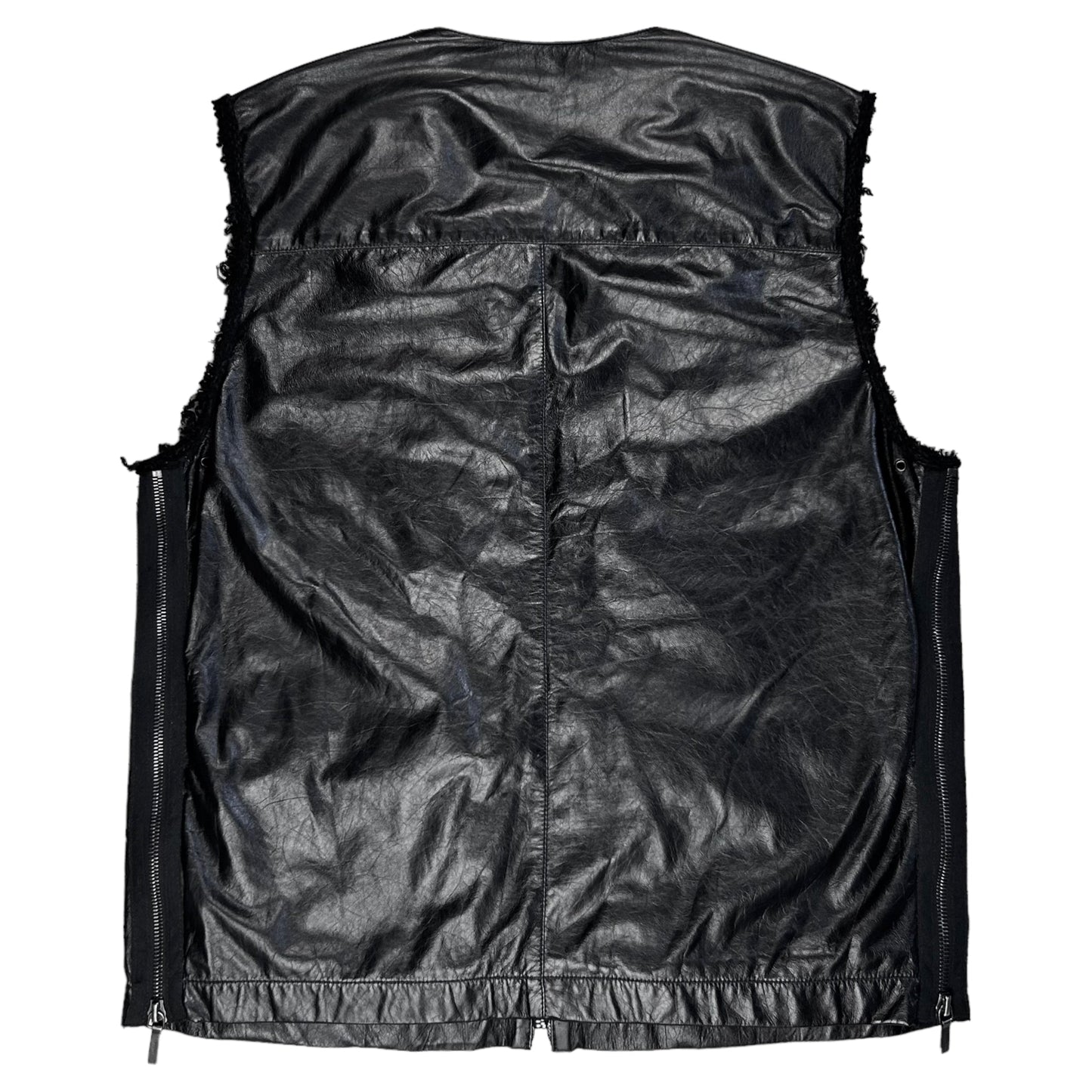 Jil Sander Leather Cargo Zip Vest - SS07