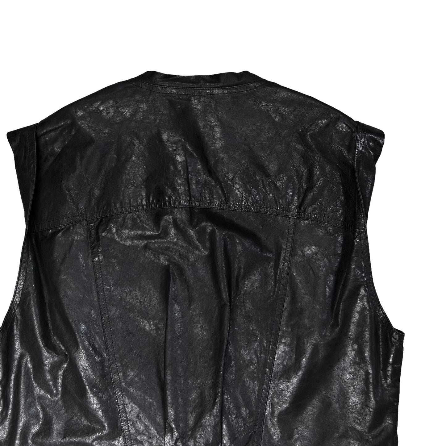 Haider Ackermann Belted Leather Multi Zip Biker Vest