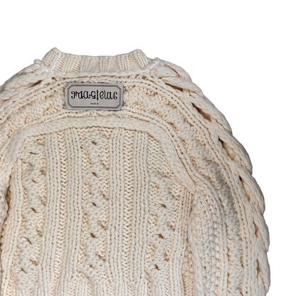 MM6 Maison Margiela Chunky Destroyed Cable Knit Sweater - AW21