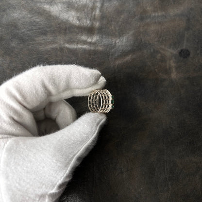 Perforated Triple Ekanite Stone Ring