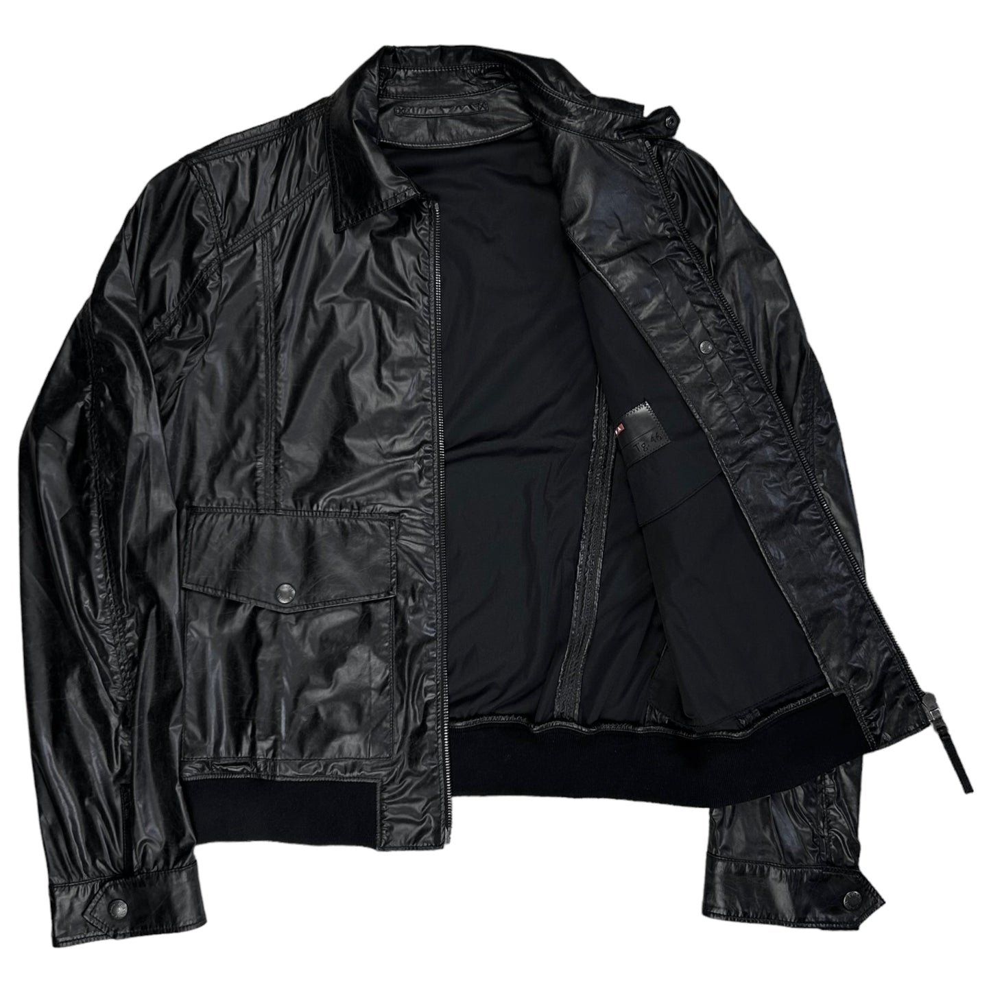 Prada Glossy Moto Work Jacket