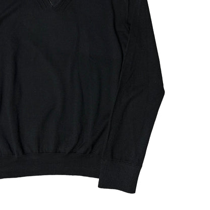 Dior Homme Buttoned Fold Neck Wool Sweater - AW09