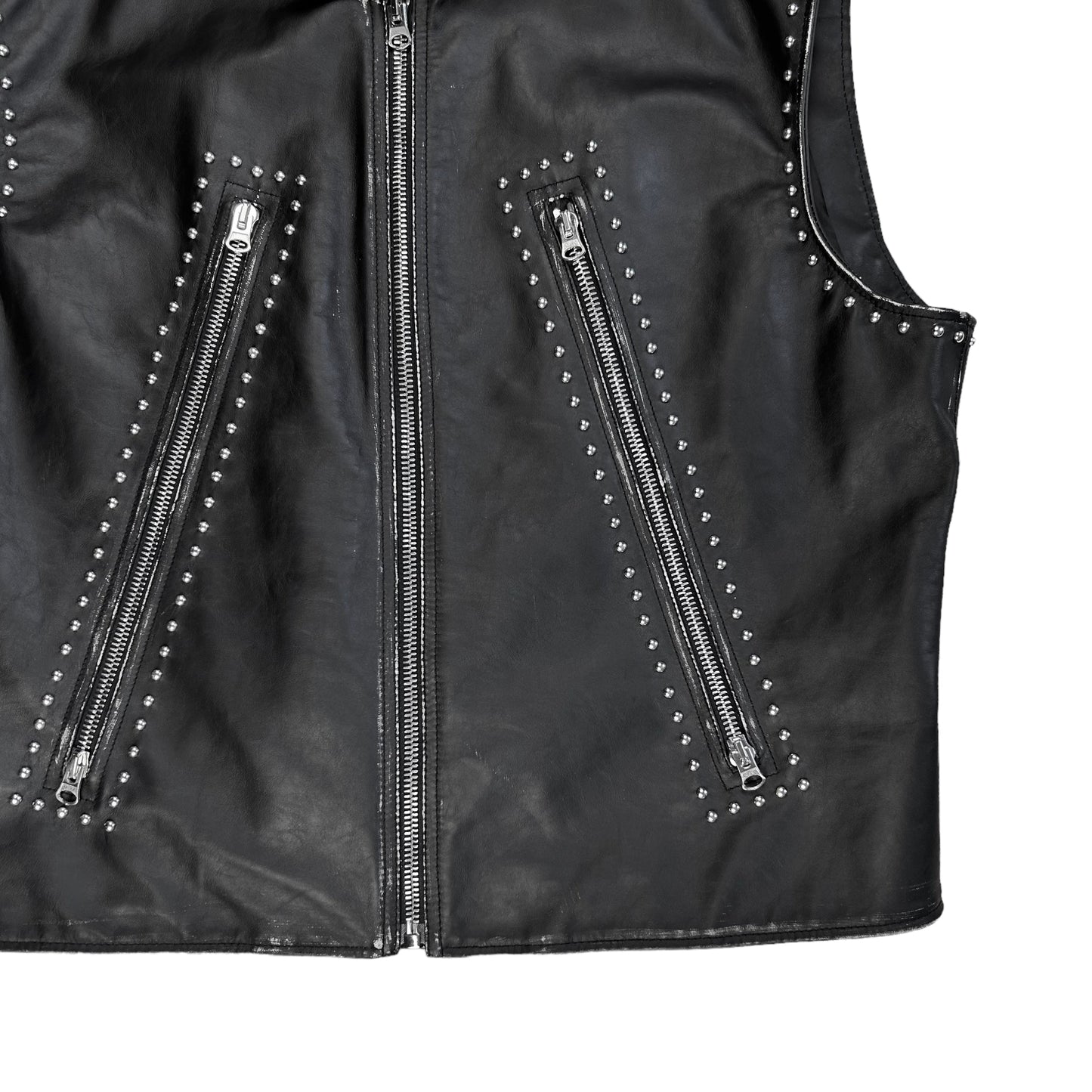 Maison Margiela MM6 Studded Leather Vest - AW22