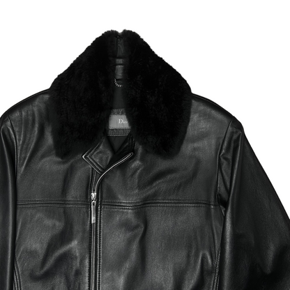 Dior Homme Datachable Faux Fur Leather Jacket