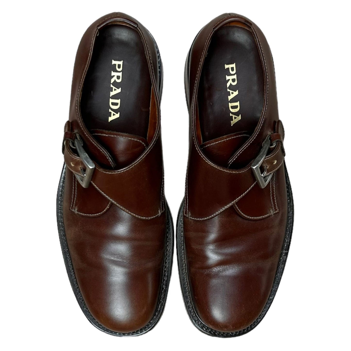 Prada Monk Strap Buckle Derbies