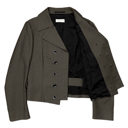 Dries Van Noten Cropped Belted Officer Jacket