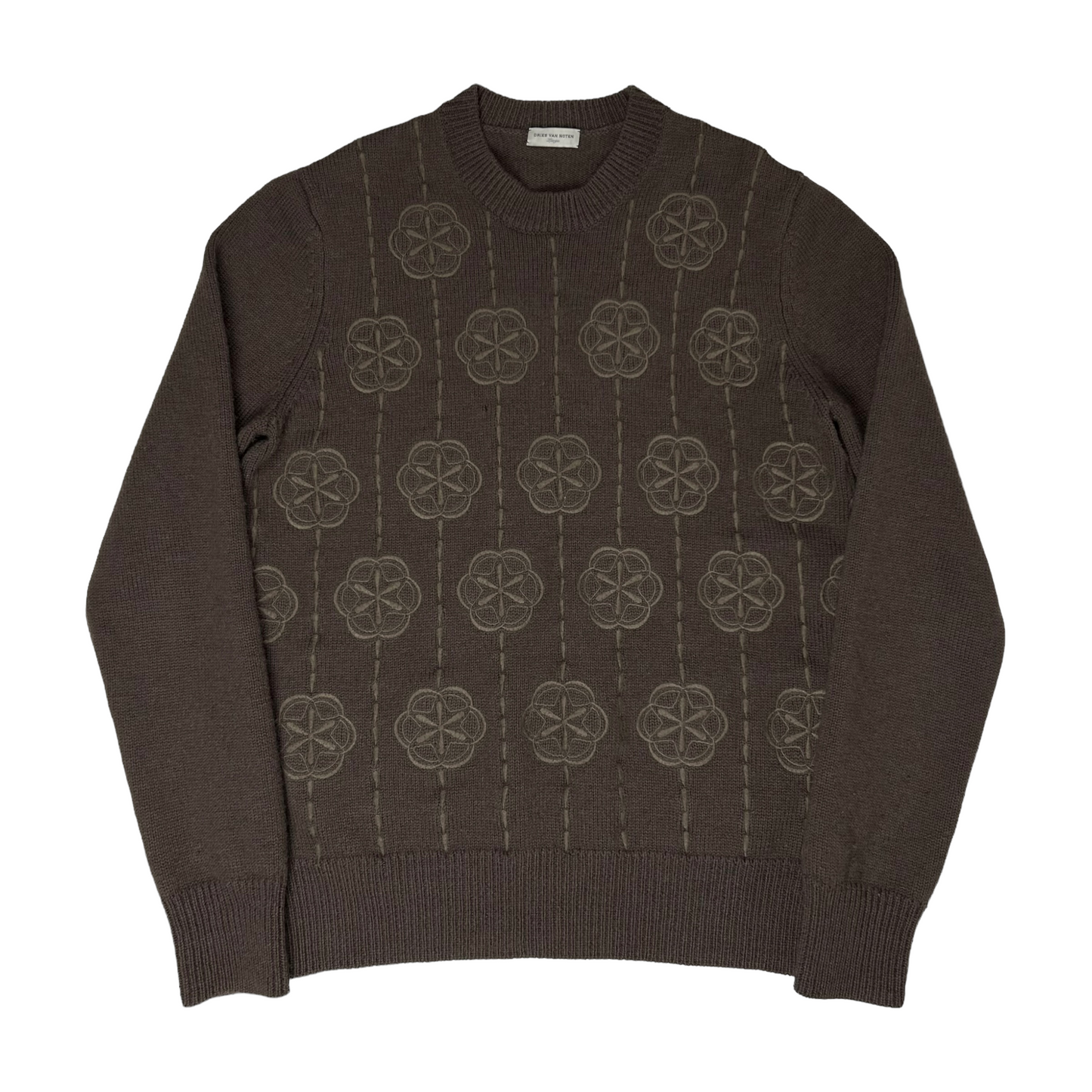 Dries Van Noten Floral Embroidered Wool Sweater - AW18
