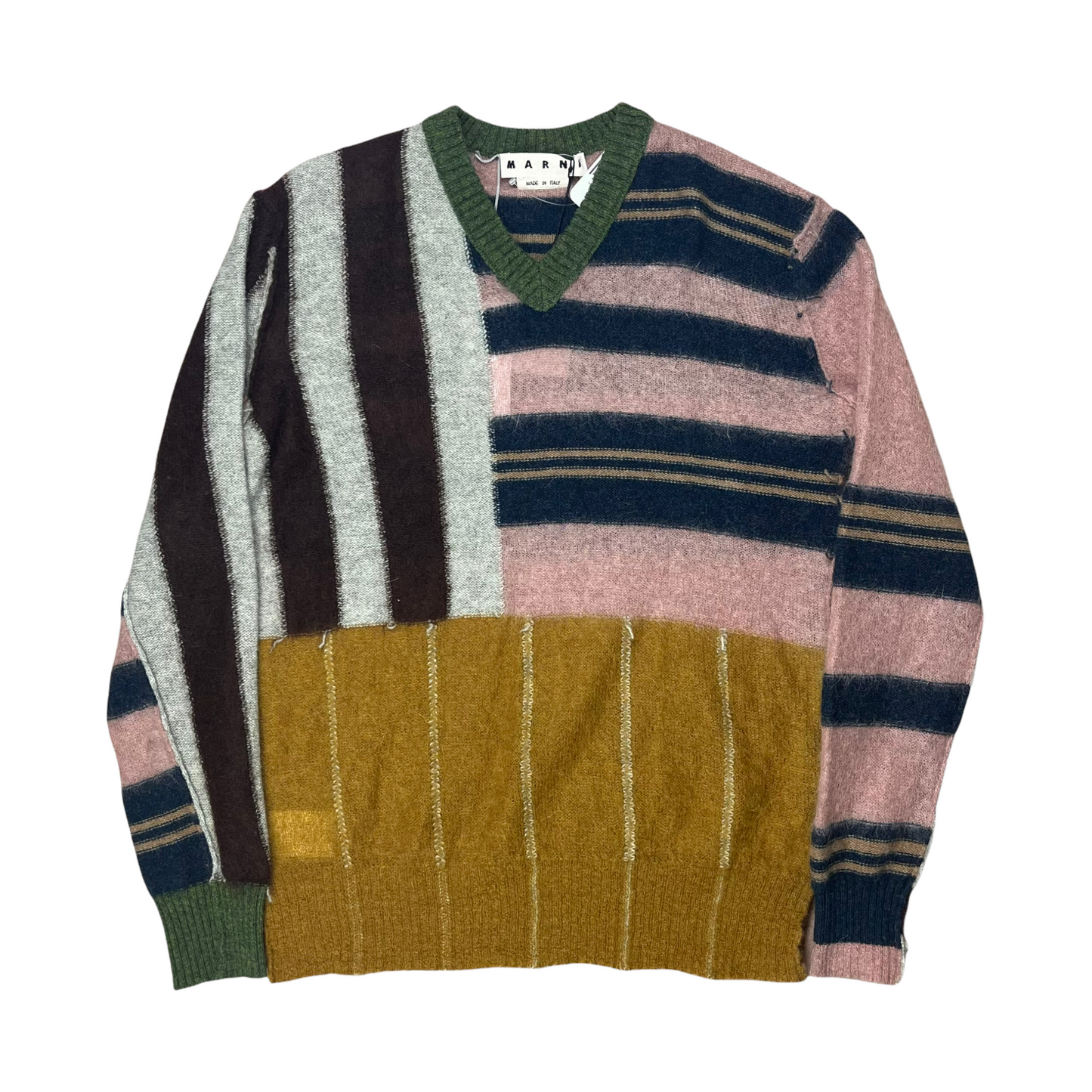 Marni Mohair Patchwork Knit Sweater - AW18